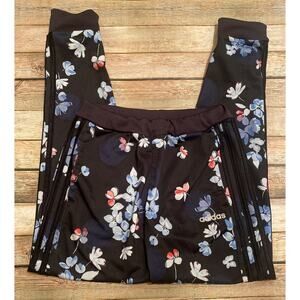 Adidas Girls size L(14) floral athletic jogger Pants